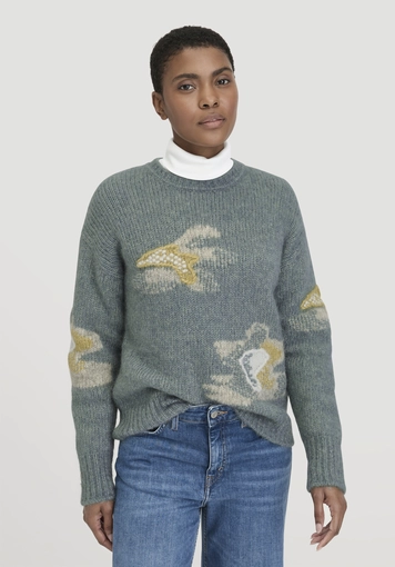 Strick Pullover Relaxed aus Alpaka mit Baumwolle - 0