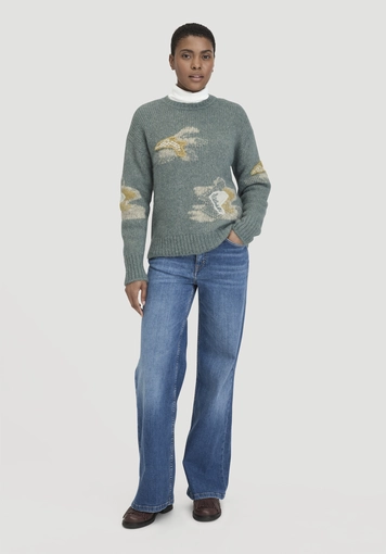 Strick Pullover Relaxed aus Alpaka mit Baumwolle - 1