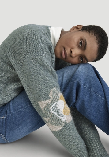 Strick Pullover Relaxed aus Alpaka mit Baumwolle - 4