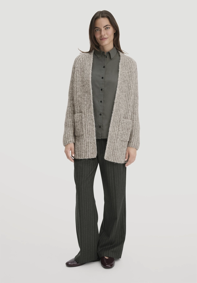 Strick Jacke Relaxed aus Alpaka mit Bio-Baumwolle