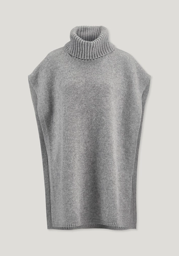 Strick Poncho Pullover Oversize BETTER RECYCLING aus reiner Bio-Merinowolle - 4