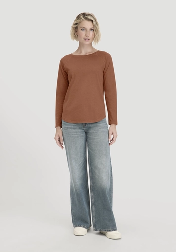 Relaxed long-sleeved shirt made from pure organic cotton - 1