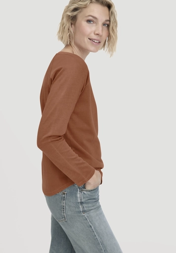 Relaxed long-sleeved shirt made from pure organic cotton - 4