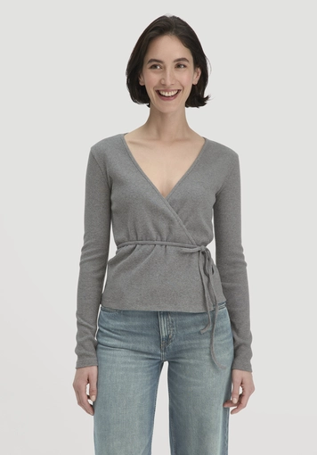 Rib Longsleeve Slim aus Bio-Baumwolle - 0