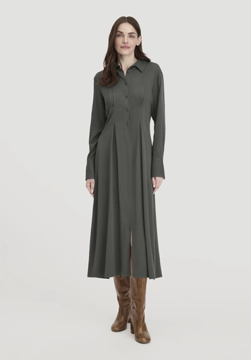 Kleid Midi Regular aus reiner LENZING™ ECOVERO™ Viskose - 0