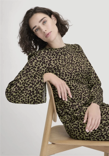 Knee-length dress made of LENZING™ ECOVERO™ satin - 2