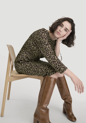 Knee-length dress made of LENZING™ ECOVERO™ satin - 3