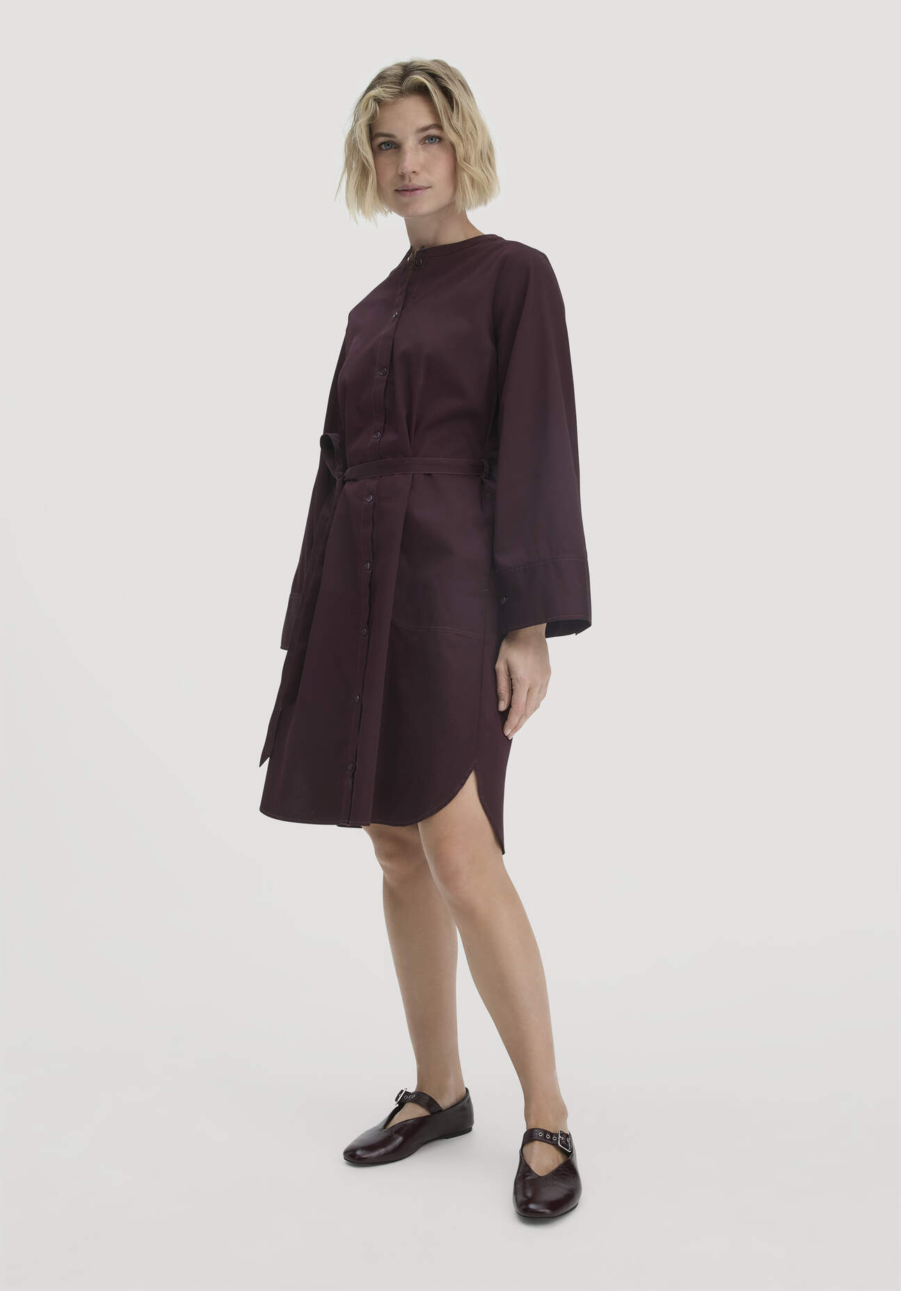 hessnatur Damen Kleid Relaxed aus Bio-Baumwolle - braun Größe 40