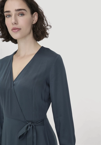 Wickelkleid Knöchellang Regular aus reiner LENZING™ ECOVERO™ Viskose - 2