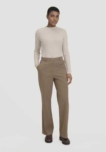 Straight-leg relaxed trousers made of organic cotton - 0