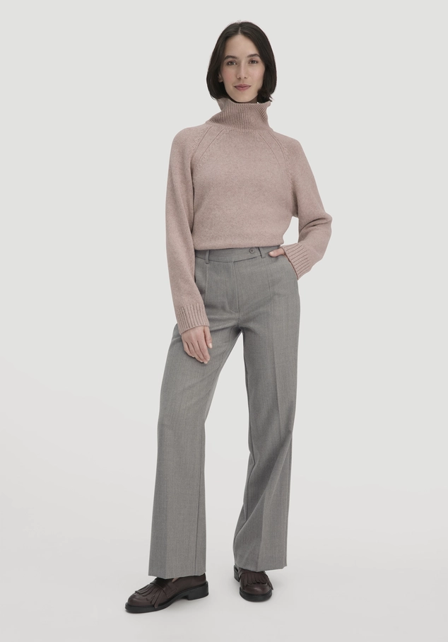 Straight leg relaxed wool trousers made from pure organic merino wool