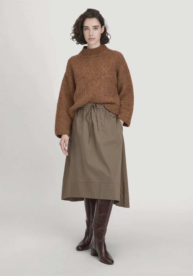 Midi Relaxed Skirt made from pure organic cotton