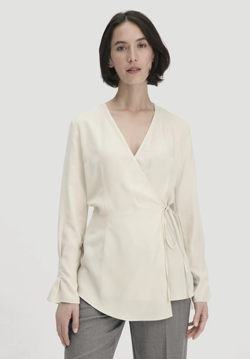 Wickelbluse Regular aus TENCEL™ Lyocell - 0