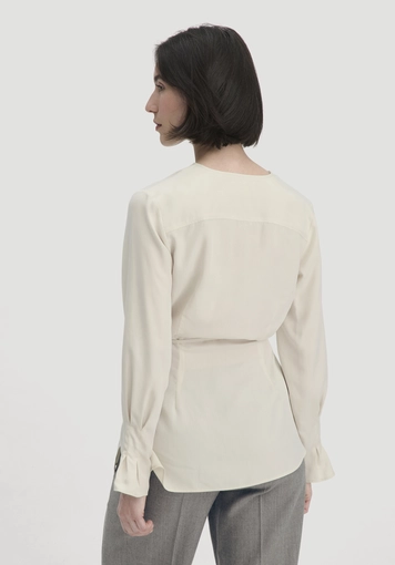 Wickelbluse Regular aus TENCEL™ Lyocell - 2