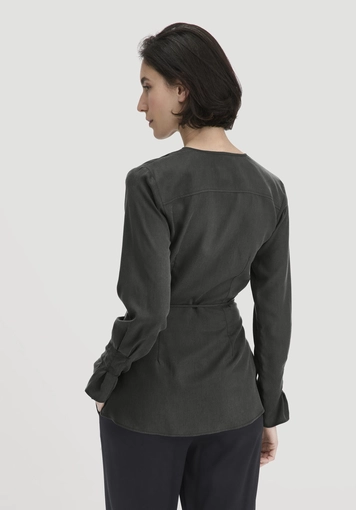 Wickelbluse Regular aus TENCEL™ Lyocell - 2