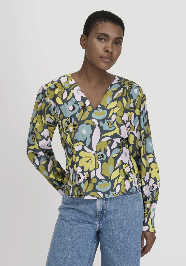 Bluse Regular aus reiner LENZING™ ECOVERO™ Viskose