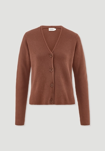 Relaxed knit jacket made from pure organic cotton
