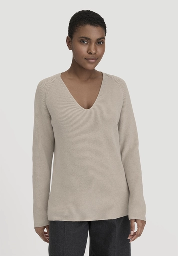 Knitted sweater regular made of pure organic cotton - 0