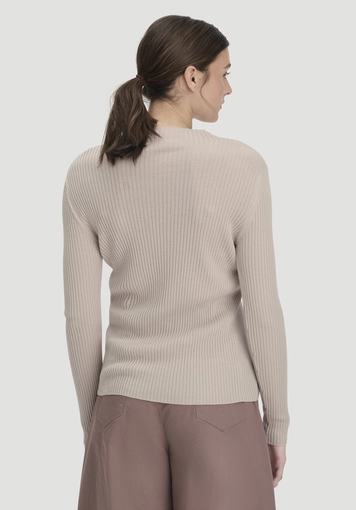 Fitted knit sweater made from TENCEL™ Lyocell with organic cotton - 2