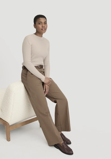 Fitted knit sweater made from TENCEL™ Lyocell with organic cotton - 4