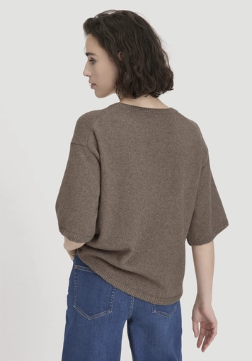 Strick Pullover Oversize aus Bio-Merinowolle mit Bio-Baumwolle - 2