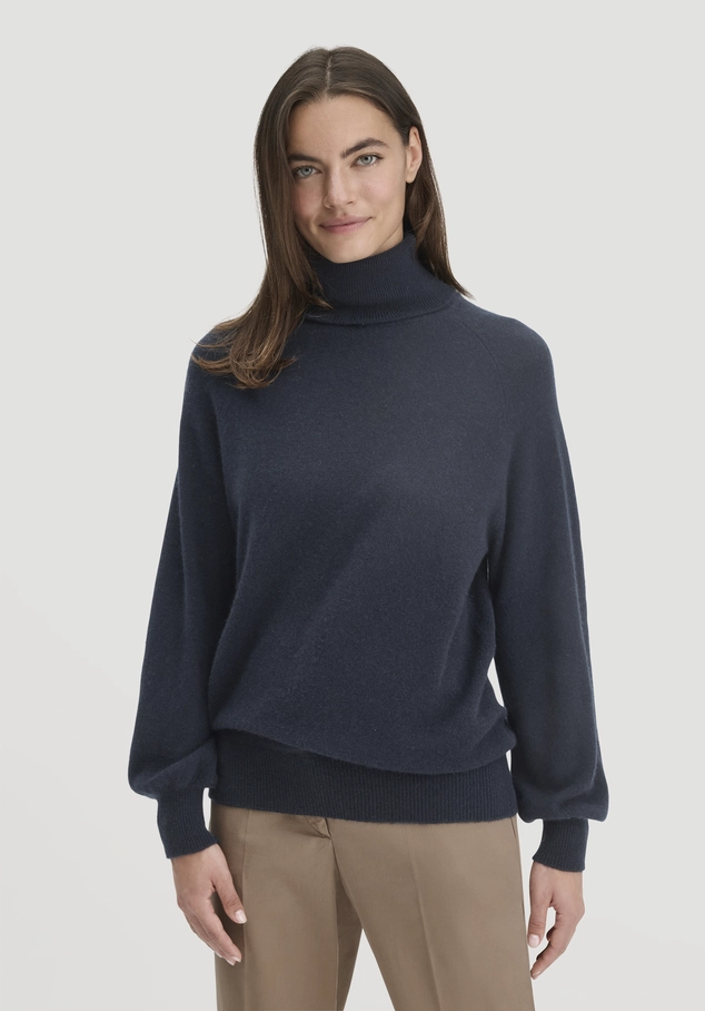 Rollkragen Pullover Relaxed BETTER RECYCLING aus reinem Cashmere
