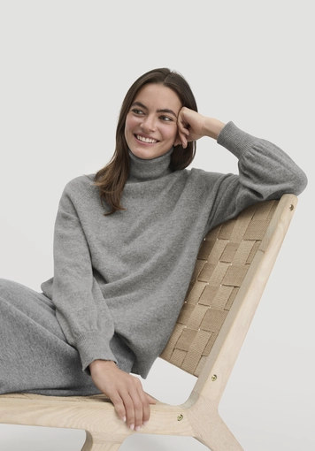 Rollkragen Pullover Relaxed BETTER RECYCLING aus reinem Cashmere - 4
