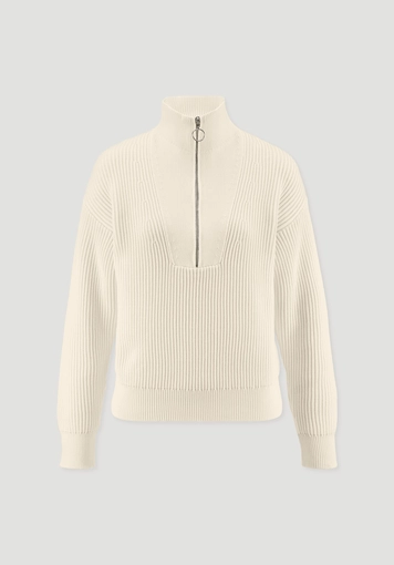 Knitted Troyer Relaxed made of pure organic cotton