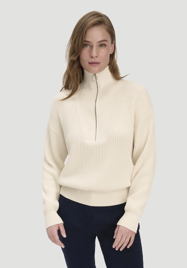 Knitted Troyer Relaxed made of pure organic cotton