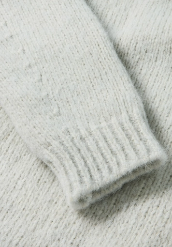 Relaxed knit sweater made of alpaca with organic cotton - 6