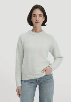 Relaxed knit sweater made of alpaca with organic cotton
