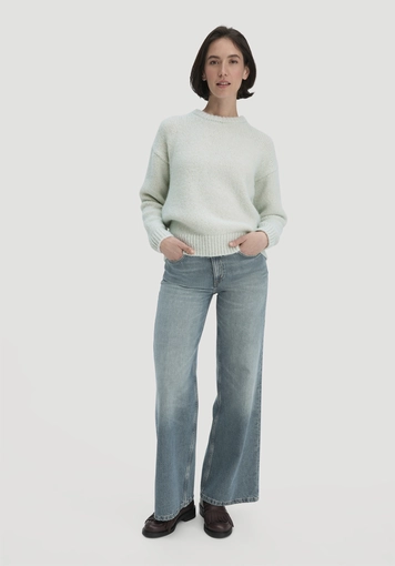 Relaxed knit sweater made of alpaca with organic cotton - 1