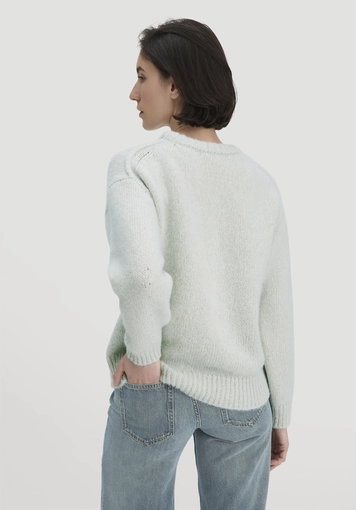 Relaxed knit sweater made of alpaca with organic cotton - 2