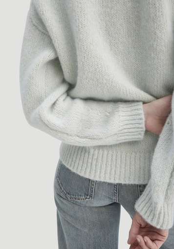 Relaxed knit sweater made of alpaca with organic cotton - 3