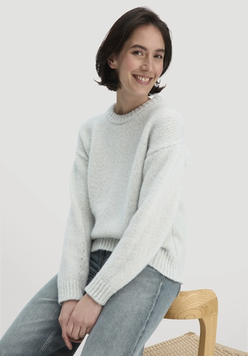 Relaxed knit sweater made of alpaca with organic cotton - 4