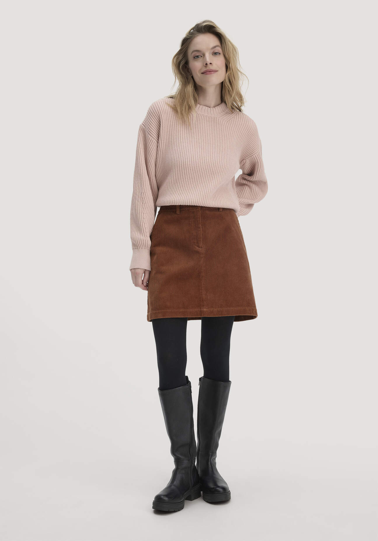 hessnatur Damen Cordrock Mini aus Bio-Baumwolle - braun Größe 38