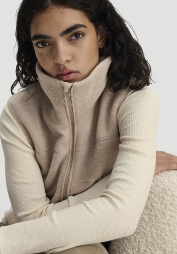Wollfleece Weste Regular aus reiner Merinowolle - 3