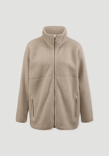 Wollfleece Jacke Oversize aus reiner Bio-Merinowolle - 4