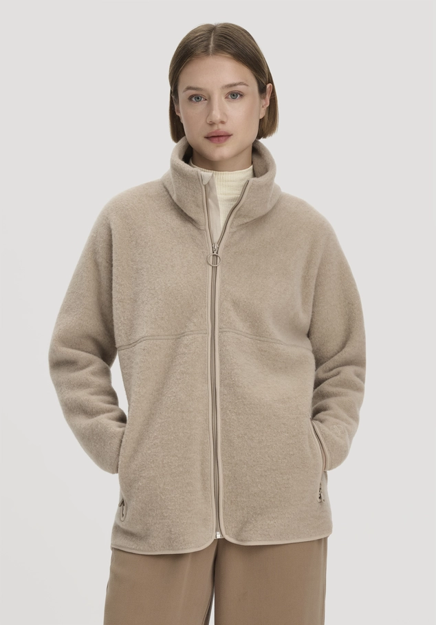 Wollfleece Jacke Oversize aus reiner Bio-Merinowolle