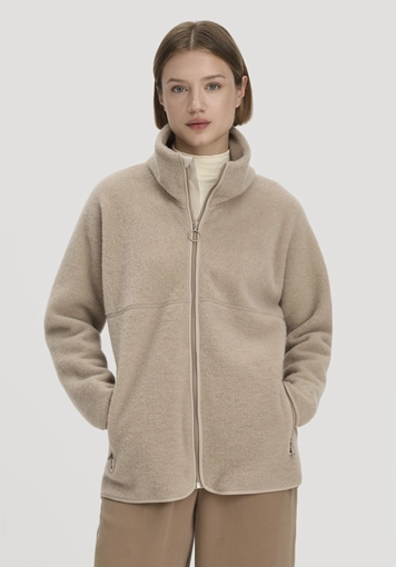 Wollfleece Jacke Oversize aus reiner Bio-Merinowolle - 0