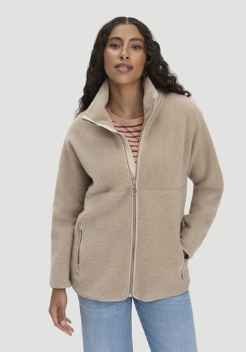 Wollfleece Jacke Oversized aus reiner Bio-Merinowolle - 0