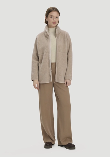 Wollfleece Jacke Oversize aus reiner Bio-Merinowolle - 1