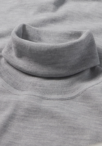 Strick Rollkragen Pullover Slim aus reiner Bio-Merinowolle - 5
