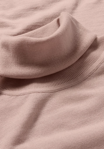 Knitted turtleneck sweater slim made of pure organic merino wool - 6