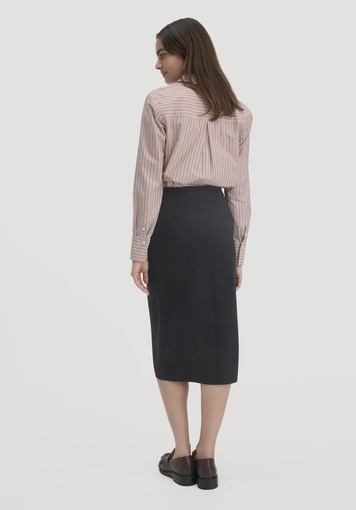 Regular knit skirt made from pure organic virgin wool - 1