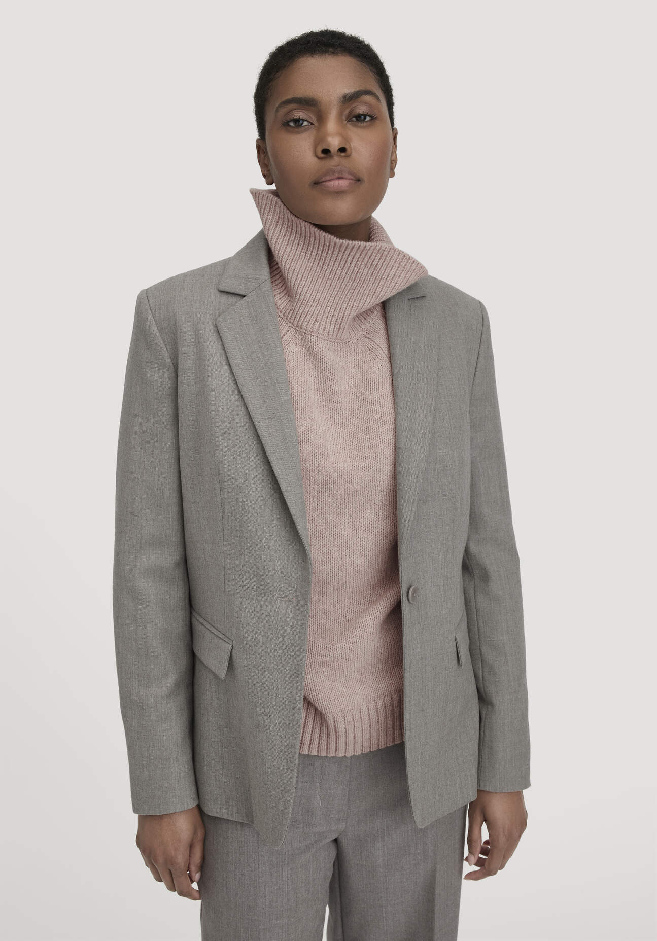 Thumbnail - hessnatur Damen Wollblazer Regular aus Bio-Merinowolle - beige - Größe 44