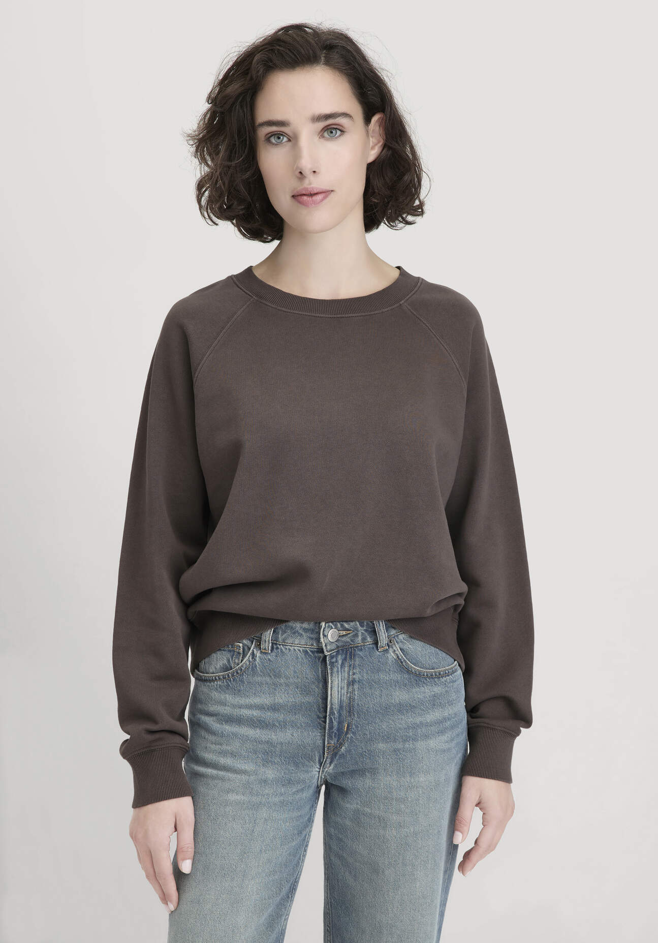 hessnatur Damen Sweatshirt Oversized aus Bio-Baumwolle - lila Größe XL