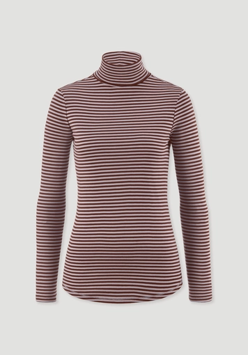 Striped softrib longsleeve fitted made of organic cotton and modal