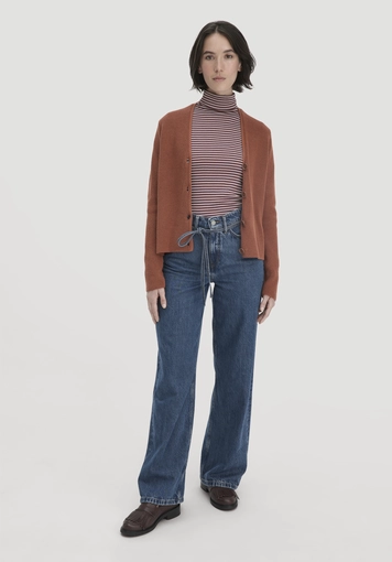 Striped softrib longsleeve fitted made of organic cotton and modal - 1