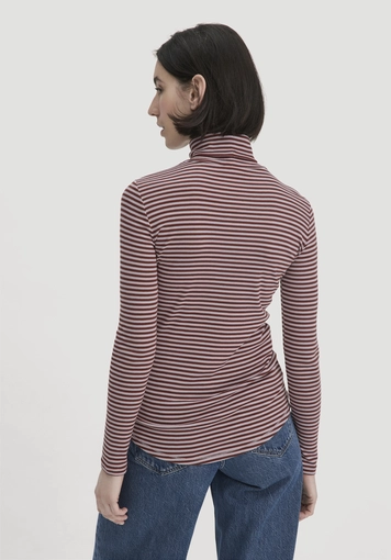 Striped softrib longsleeve fitted made of organic cotton and modal - 2